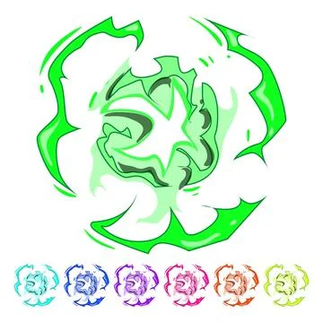 Lightning impact vfx cartoon vector graphic Stock Illustration