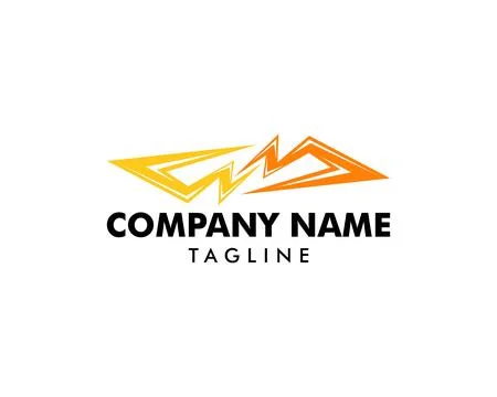 Lightning Infinity Logo Template Design Stock Illustration