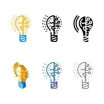 Lightning innovative idea color concepts icon vector Stock Illustration