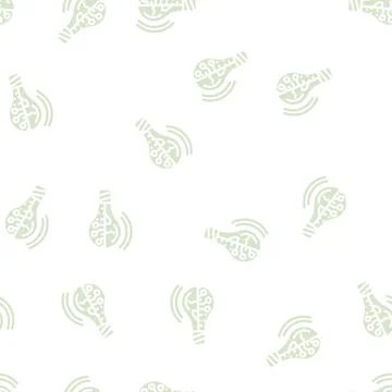 Lightning innovative idea glyph vector seamless pattern Stock Illustration