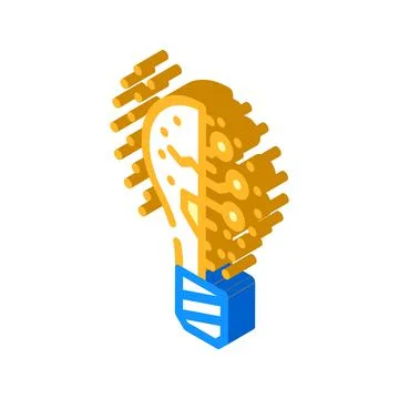 Lightning innovative idea isometric icon vector illustration 스톡 일러스트