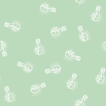 Lightning innovative idea line vector seamless pattern Stock Illustration