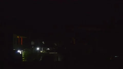 Lightning lighting the night sky over Catemaco in Veracruz, Mexico Stock Footage 150453208