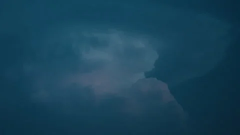 Lightning Lights Behind The Clouds Stock Footage 283764994
