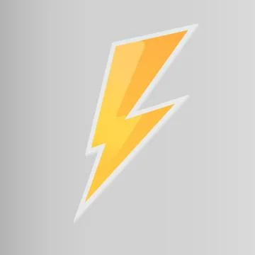 Lightning line icon, thunderbolt vector, volume zipper, Stock Illustration