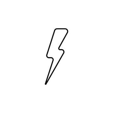Lightning line icon. vector illustration black on white background Stock Illustration