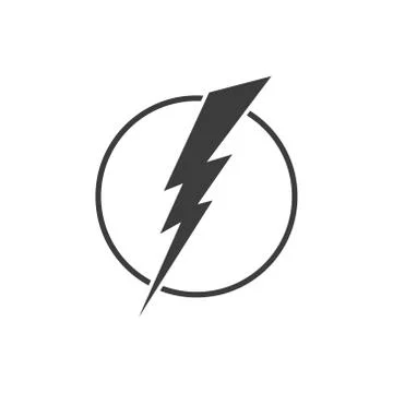 Lightning logo design element. Energy and thunder electricity symbol. Vector. Stock Illustration