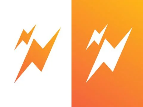 Lightning Logo Design Stock Illustration