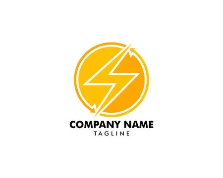 Lightning Logo Template Vector Icon Illustration Design Stock Illustration