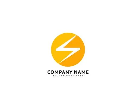 Lightning Logo Template Vector Icon Illustration Design Stock Illustration