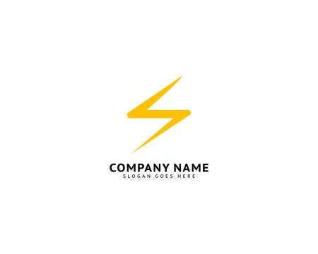 Lightning Logo Template Vector Icon Illustration Design Stock Illustration