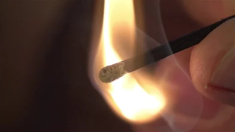 Lightning match in slow motion Stock Footage 76360886