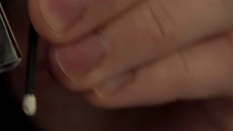 Lightning match in slow motion Stock Footage 76360921