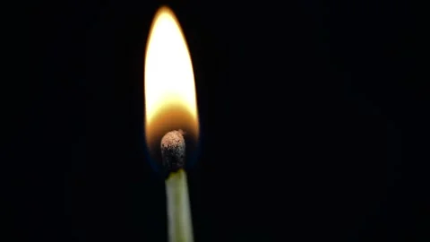 Lightning a matchstick close up macro footage Stock Footage 148103033