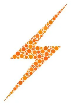 Lightning Mosaic of Filled Circles Stockillustratie