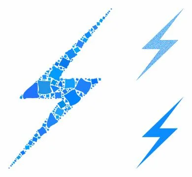 Lightning Mosaic Icon of Humpy Parts 库存插图