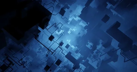 Lightning Neon High Tech Digital City and Data abstract. Stock Footage 148051585