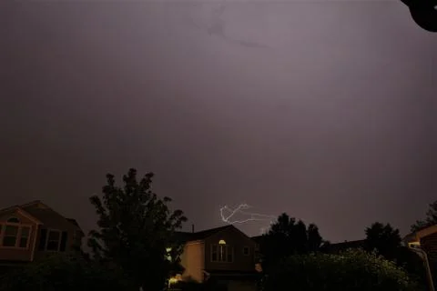 Lightning at Night Stock Photos