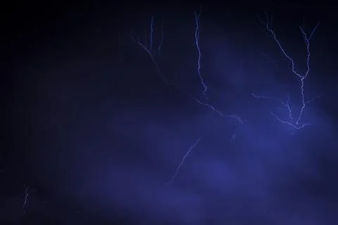 Lightning at night Stock Photos