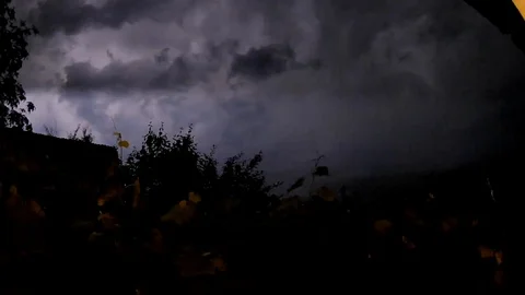 Lightning in the night sky Stock Footage 100155845