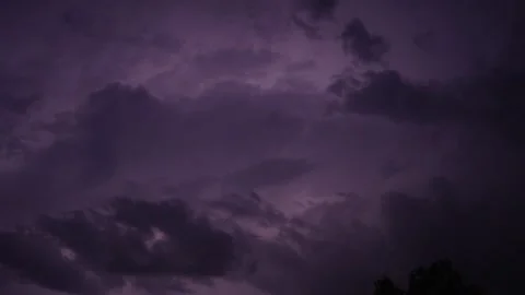 Lightning in the night sky Stock Footage 245729782