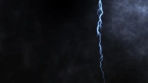 Lightning in the night sky. Lightning during a summer storm. Stock Illustration