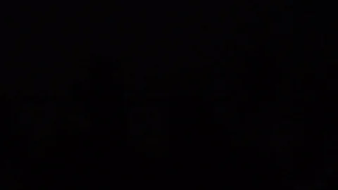 Lightning at Night Sky with Palm Trees Stock Footage 78092579