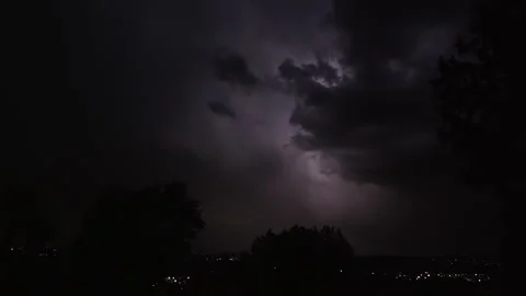 Lightning Night Slow-Motion 스톡 동영상 334718556
