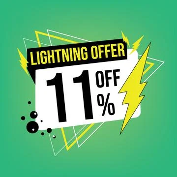 Lightning offer, 11 off. Stock Illustration