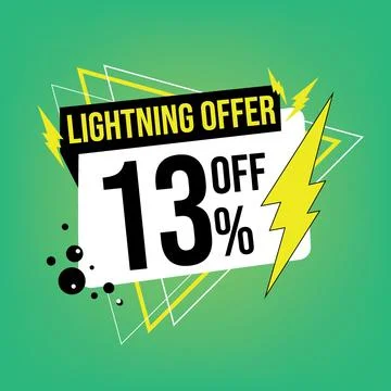 Lightning offer, 13 off. Stock Illustration
