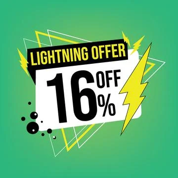 Lightning offer, 16 off. Stock Illustration