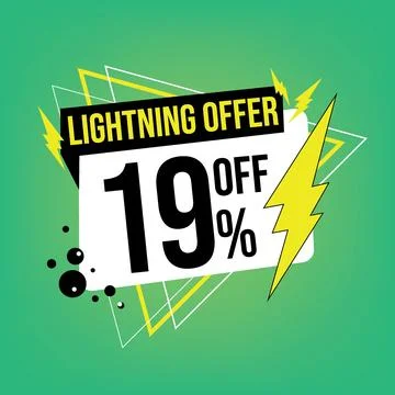 Lightning offer, 19 off. Stock Illustration