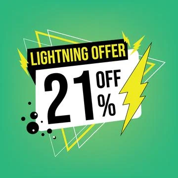 Lightning offer, 21 off. Stock Illustration