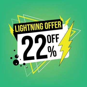 Lightning offer, 22 off. Stock Illustration