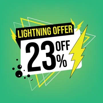 Lightning offer, 23 off. Stock Illustration