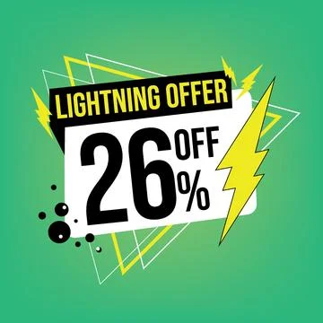 Lightning offer, 26 off. Stock Illustration