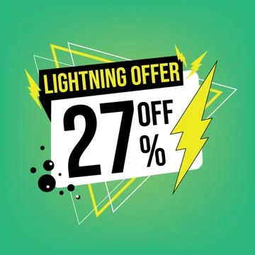 Lightning offer, 27 off. Stock Illustration