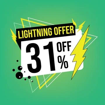 Lightning offer, 31 off. Stock Illustration