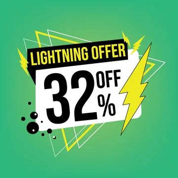 Lightning offer, 32 off. Stock Illustration