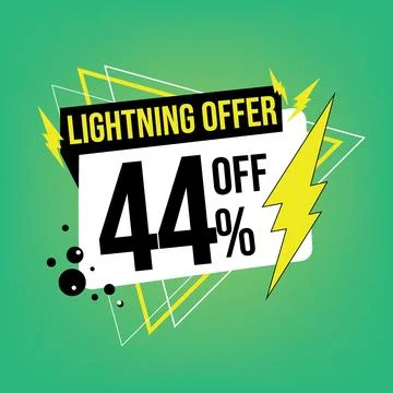 Lightning offer, 44 off. Stock Illustration