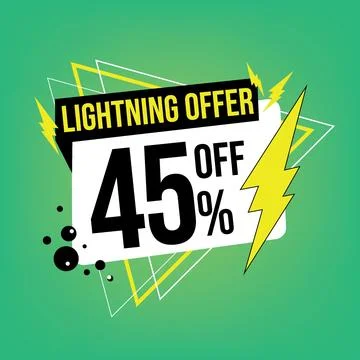 Lightning offer, 45 off. Stock Illustration