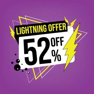 Lightning offer, 52 off. Stock Illustration