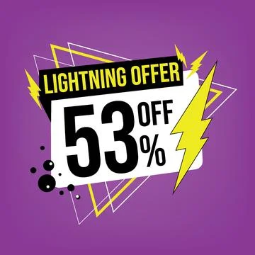 Lightning offer, 53 off. Stock Illustration
