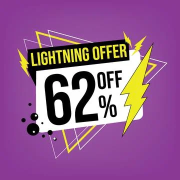 Lightning offer, 62 off. Stock Illustration