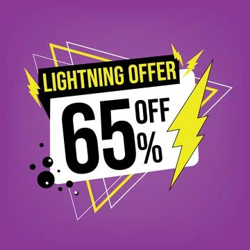 Lightning offer, 65 off. Stock Illustration