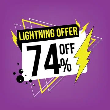 Lightning offer, 74 off. Stock Illustration