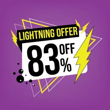 Lightning offer, 83 off. Stock Illustration