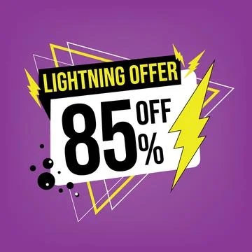 Lightning offer, 85 off. Stock Illustration