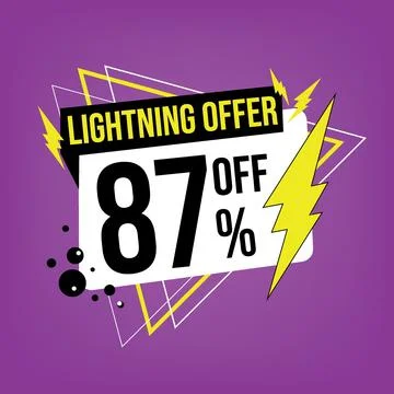 Lightning offer, 87 off. Stock Illustration