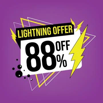 Lightning offer, 88 off. Stock Illustration